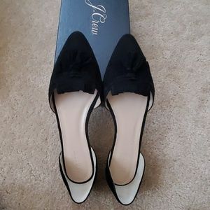 J.Crew Suede D'Orsay Loafer Flats